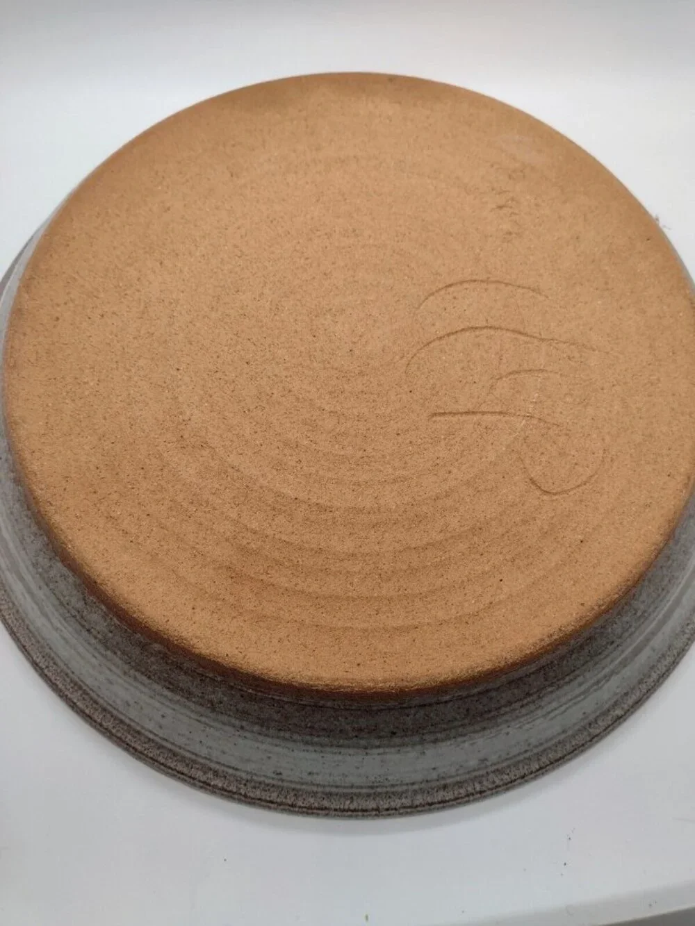 Clay City Stoneware Pottery Home Baked Quiche Pie Plate Granny Display Flower